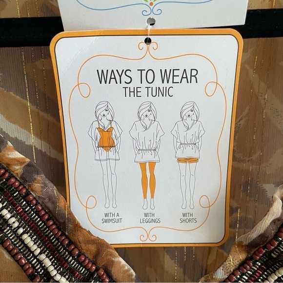 SOL & MER Swimwear Coverup Tunic Mini Dress
Animal Leopard Cheetah Print M/L - Picture 11 of 13